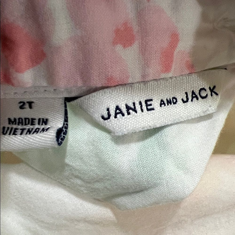 Janie and Jack white cotton Pineapple print dress size 2T - Picture 11 of 12